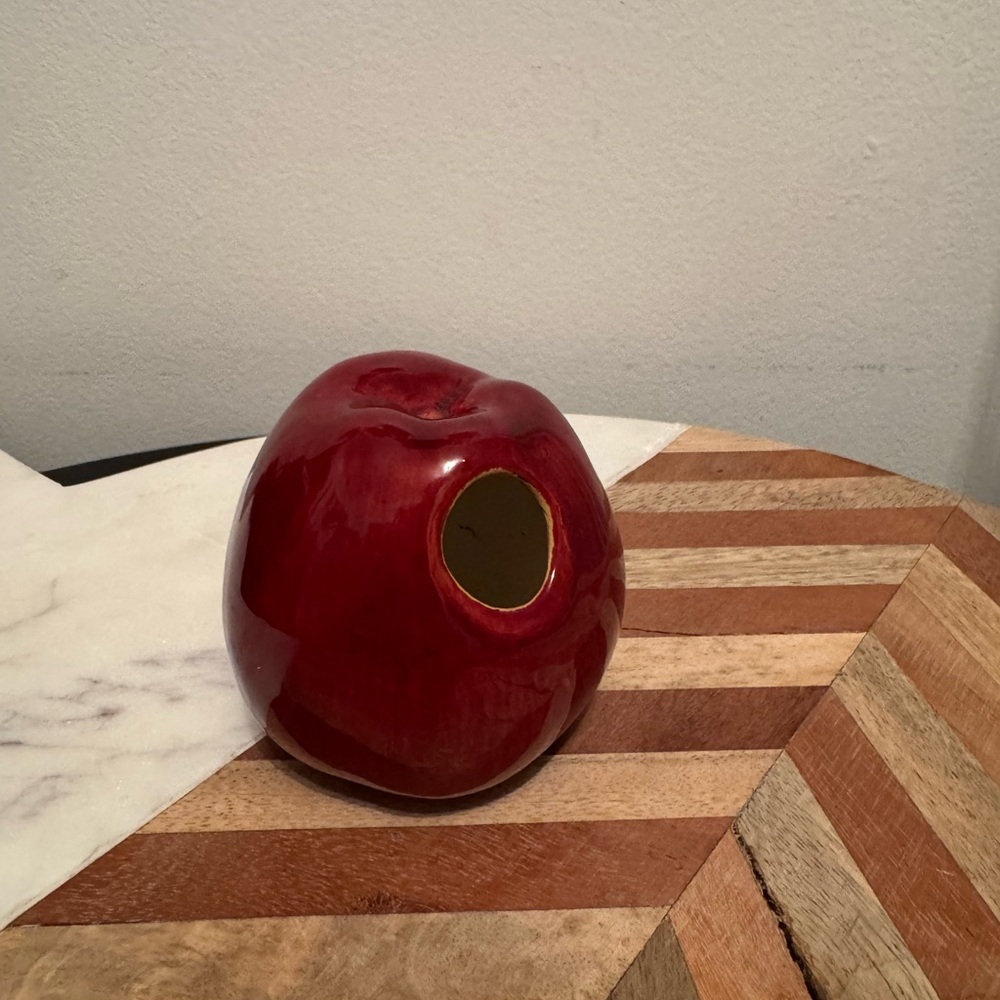 Vintage - Red Ceramic Apple Decor